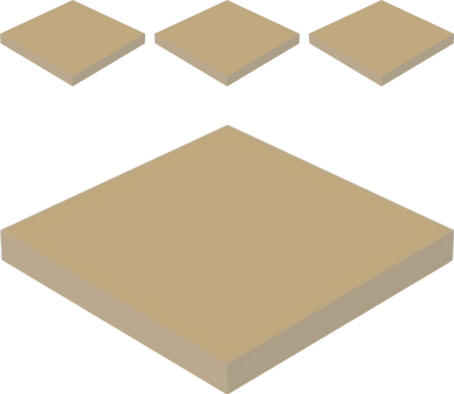 Tamsaa 牛皮便條紙 76 x 76mm, 4本, 100張, 牛皮紙色