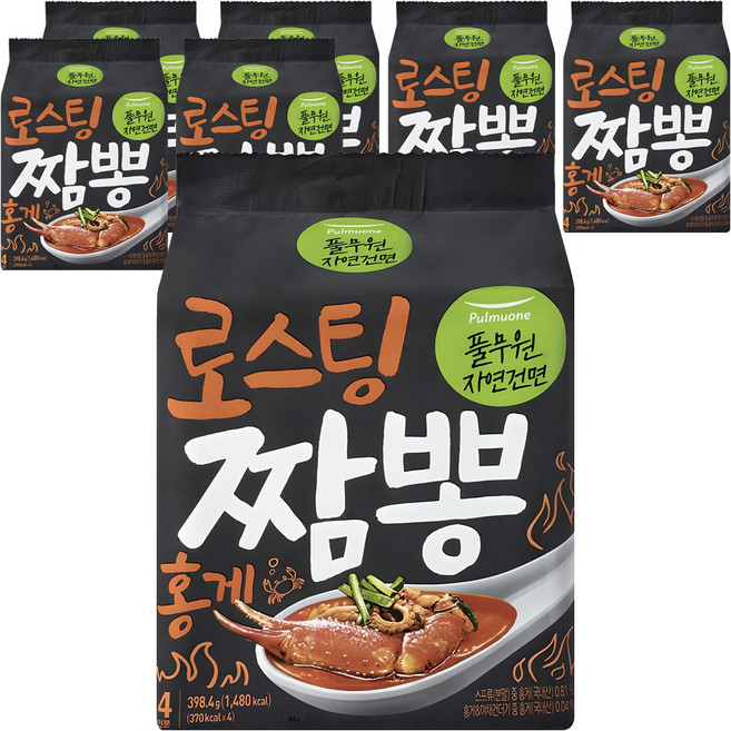 풀무원자연건면 로스팅 짬뽕 홍게 99.6g, 28개