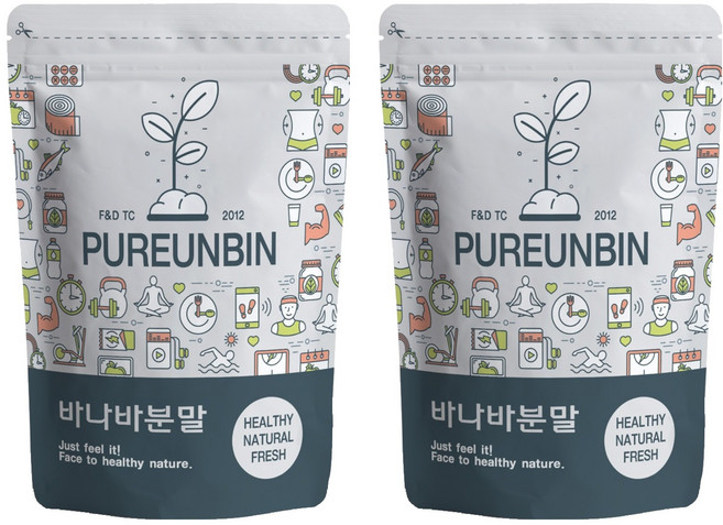 푸른빈 바나바 잎 분말 가루, 2개, 300g