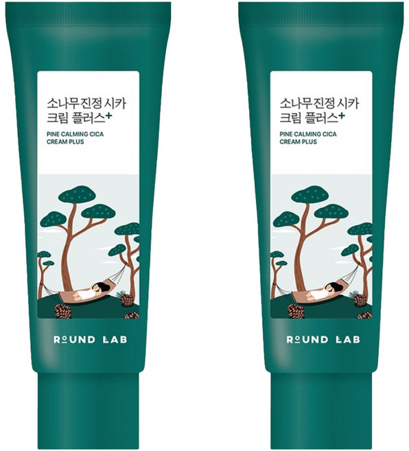 라운드랩 소나무 진정 시카 크림 플러스, 60ml, 2개