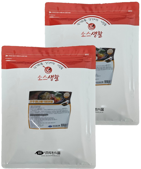 두원식품 전주콩나물국밥 분말, 1kg, 2개