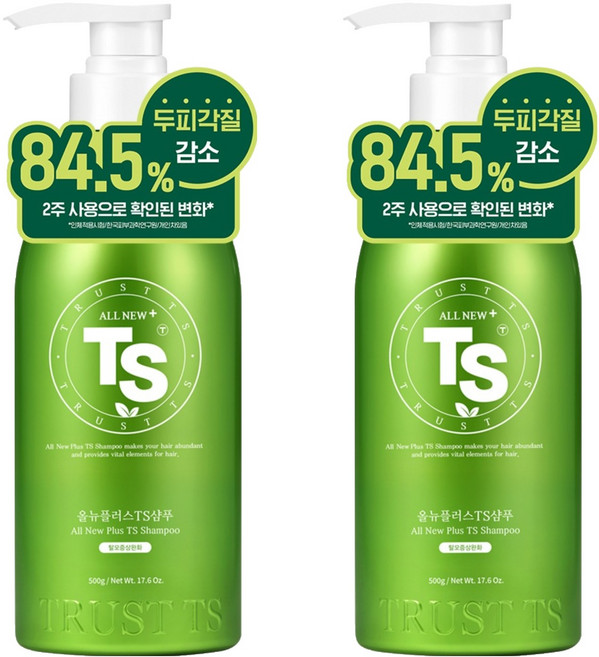 TS 올뉴 플러스 탈모증상완화 샴푸, 500g, 2개