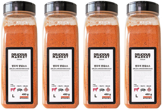 딜리셔스마켓 양꼬치시즈닝, 450g, 4개