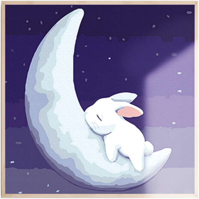 아트조이 DIY 명화그리기 20 x 20 cm, 토끼와달, 1개