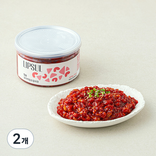 입술 실속 비빔오징어젓, 400g, 2개