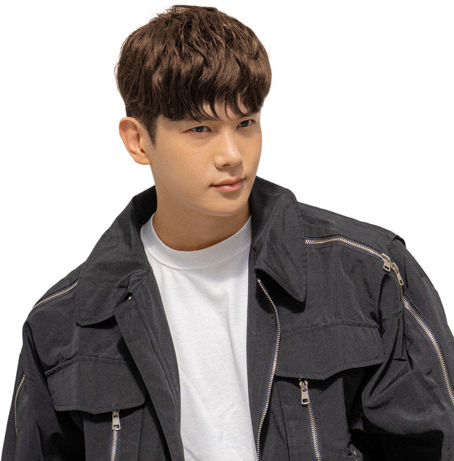 가발나라 남성 투블럭 쉐도우 펌 부분가발, 허쉬브라운, 1개