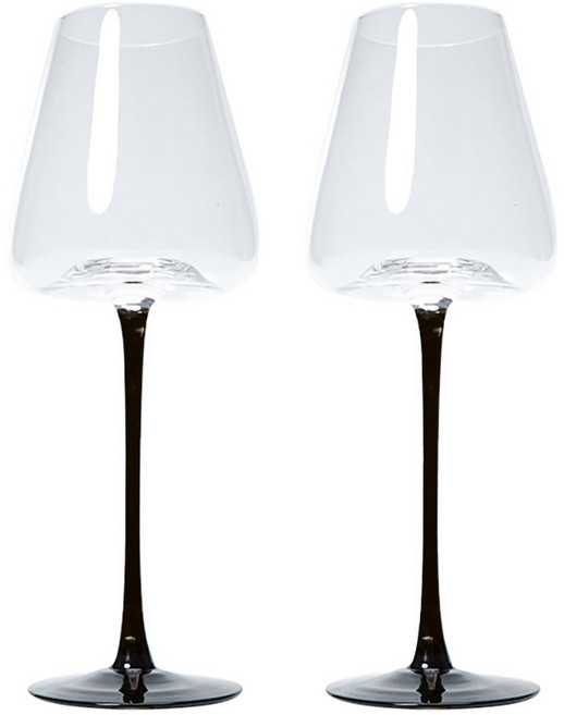 로체스터 트라이 와인잔 블랙, 2개, 450ml