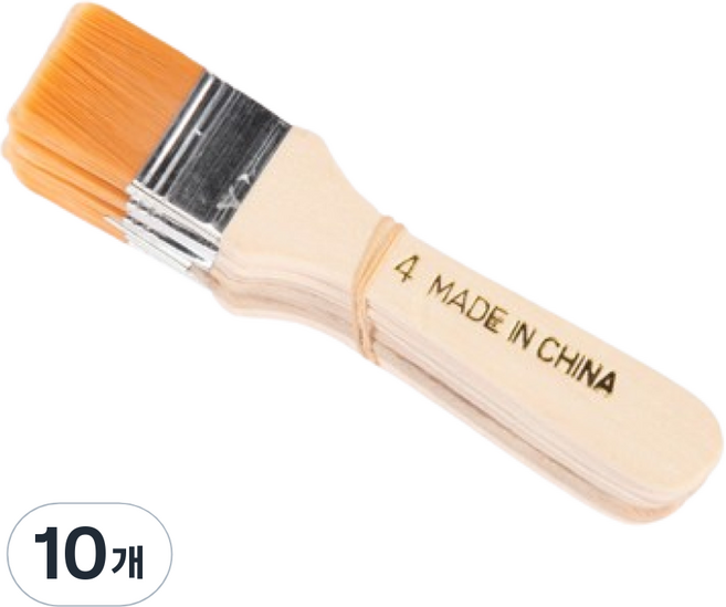코지앤드 페인트 오일 브러쉬 젯소붓 옐로우, 10개, 4호