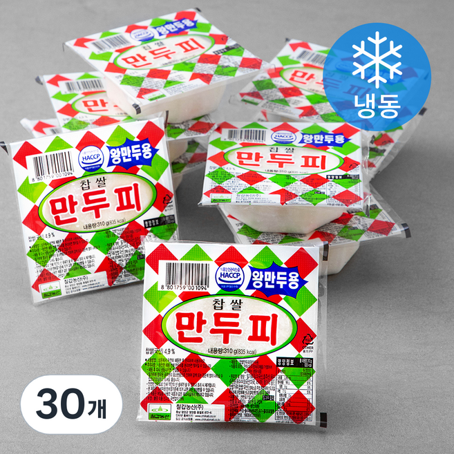 칠갑농산 찹쌀왕만두피 (냉동), 310g, 30개