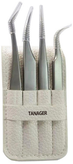 테네져 고급 정밀 족집게 4종 세트, 혼합색상, 1세트