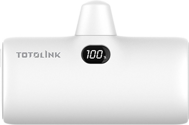 TOTOLINK 快充直插式行動電源 USB-C, iPuppy5000C, 皓白色