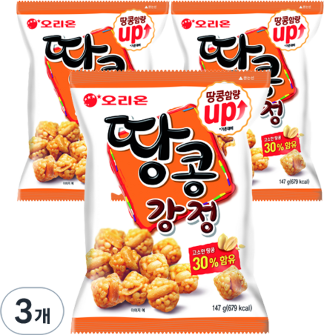 오리온 땅콩강정, 147g, 3개