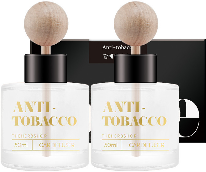 더허브샵 라홈 차량용 디퓨저 50ml 본품, 담배냄새제거, 2개