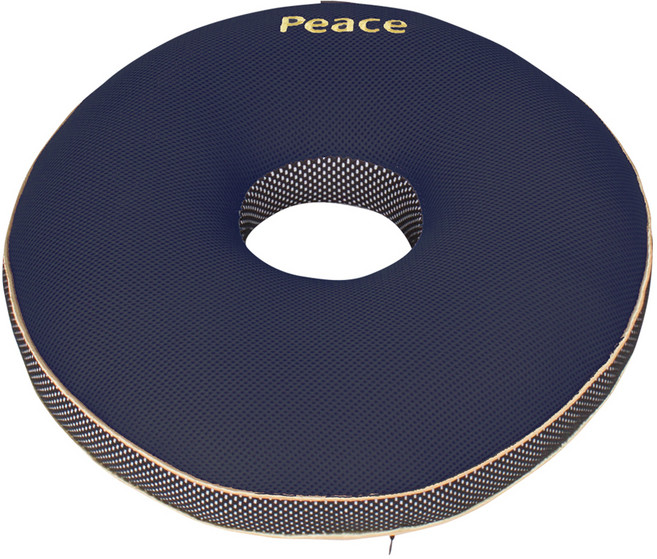 피스 원형 도넛방석, 네이비, 1개