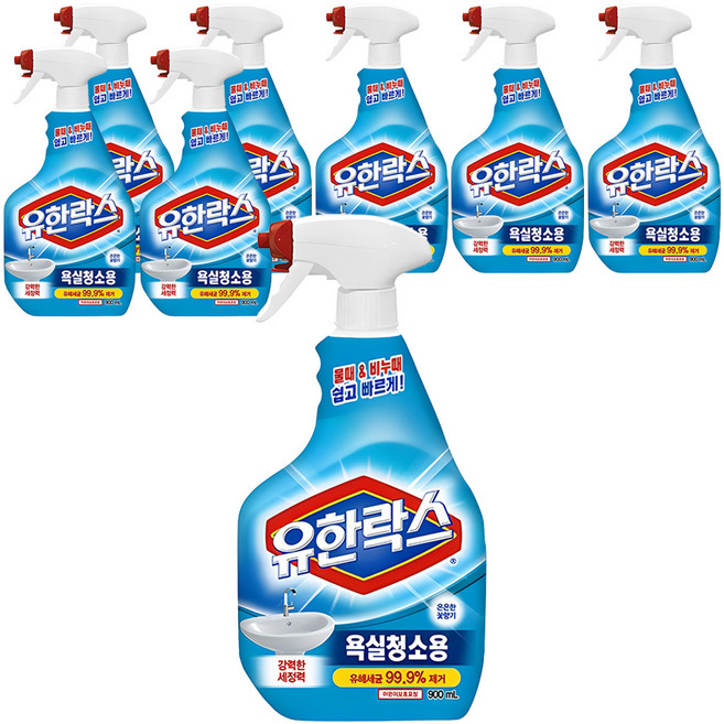 유한락스 욕실청소용 세정제, 900ml, 8개