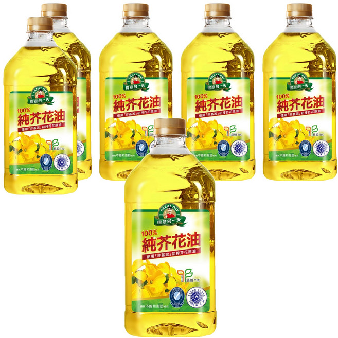得意的一天 100%純芥花油, 1.58L, 6瓶