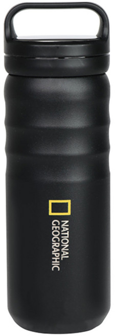 내셔널지오그래픽 에어터치 이중 스테인리스 스틸 텀블러, 시그니처블랙, 540ml, 1개