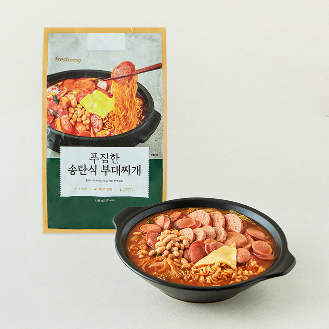 프레시지 푸짐한 송탄식 부대찌개 밀키트, 1.158kg, 1개