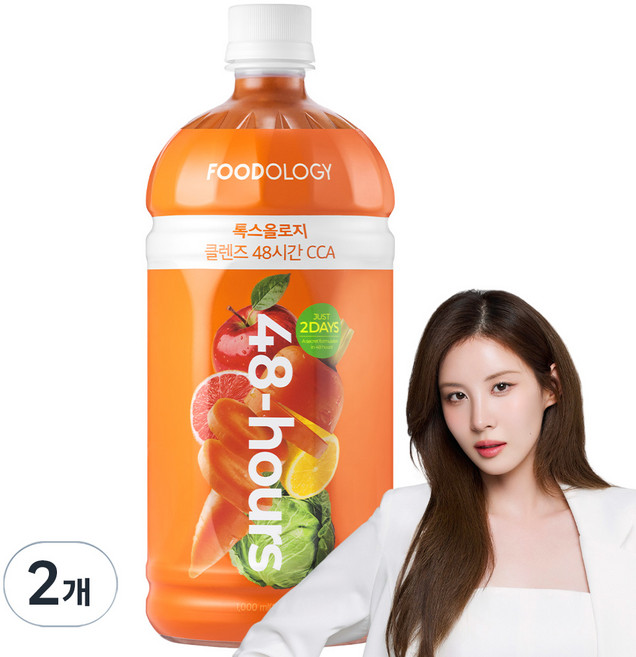 푸드올로지 톡스올로지 48시간 CCA 클렌즈주스, 1L, 2개