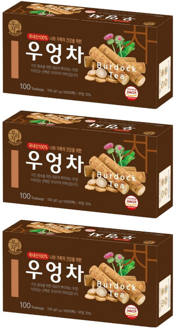 우리차 우엉차, 1g, 100개입, 3개