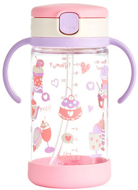 릿첼 AQ 빨대컵, 320ml, 1개, 라이트핑크