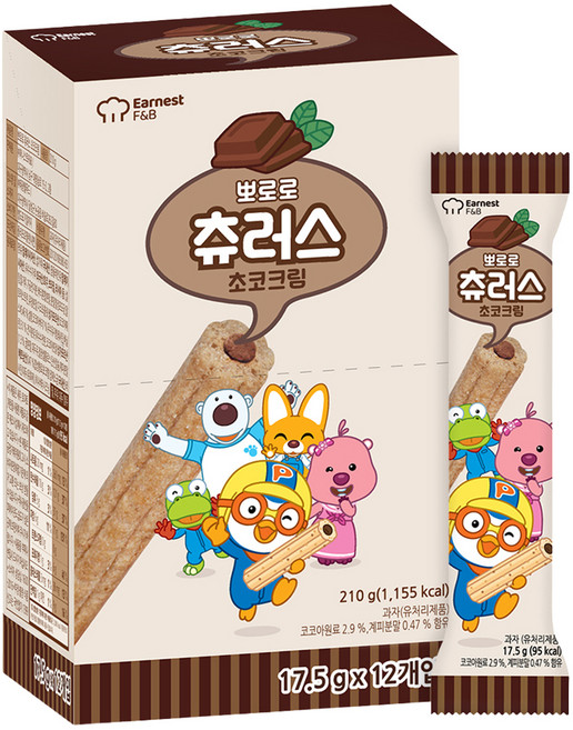 Pororo 巧克力奶油吉拿棒, 210g, 1盒