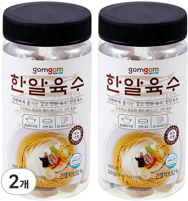 곰곰 한알육수 3g 70입, 210g, 2개