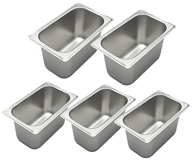 스테인리스 1/9 밧드 뚜껑 불포함, 5개