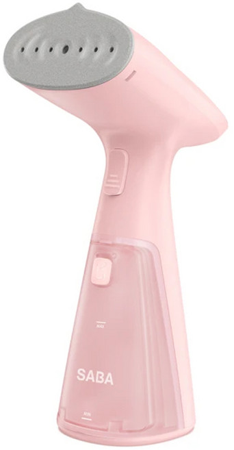 SABA手持式可直立蒸氣掛燙機 1000W大功率 智能待機模式 平燙/掛燙兩用設計, SA-HIH03, 粉色