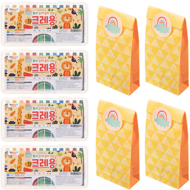 탐사 손에 묻지 않는 크레용 생일선물용, 4세트