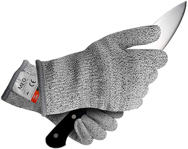 메오 절단방지 칼베임방지 장갑, 그레이, 1개