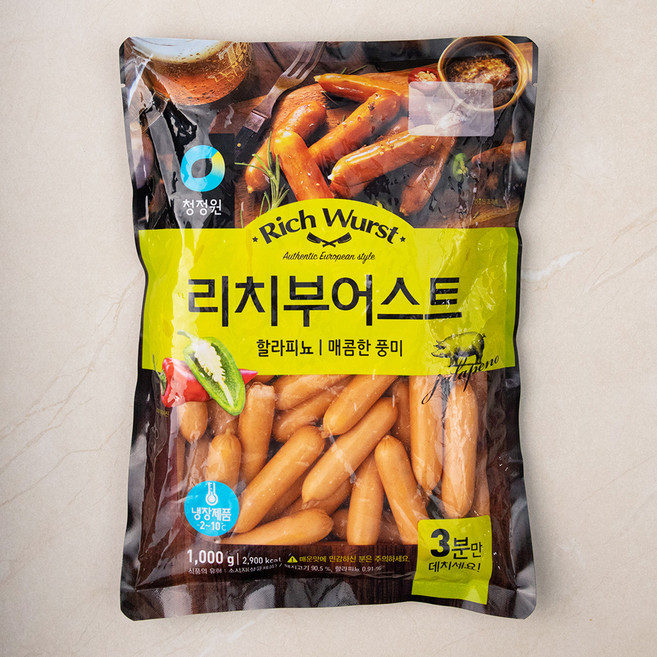 대상 리치부어스트 할라피뇨 소시지, 1kg, 1개