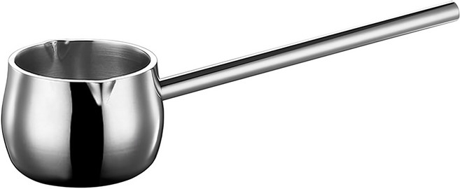 GELLIS 鵲利仕 Nordic系列 SUS304節能一體成型厚鑄直柄湯鍋醬料鍋調理鍋, 8cm, Silver, 1個
