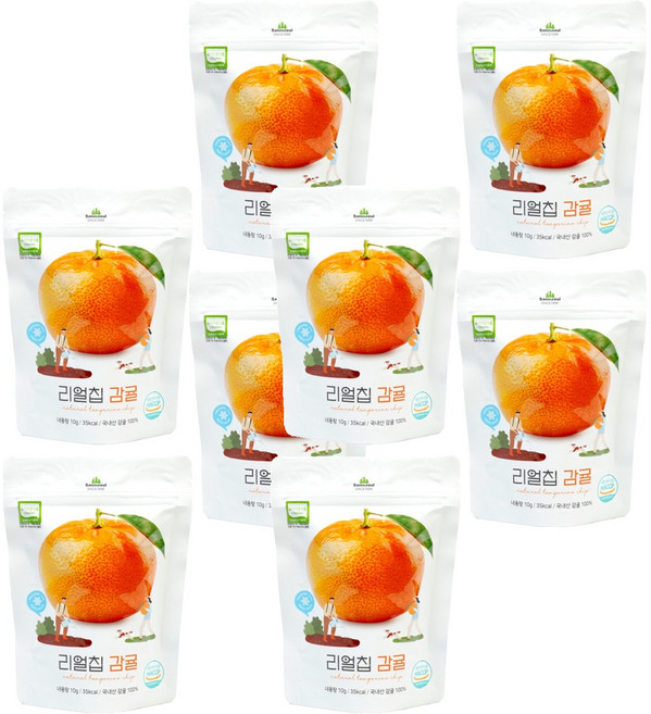 산마을 유기농 리얼칩 감귤, 10g, 8개