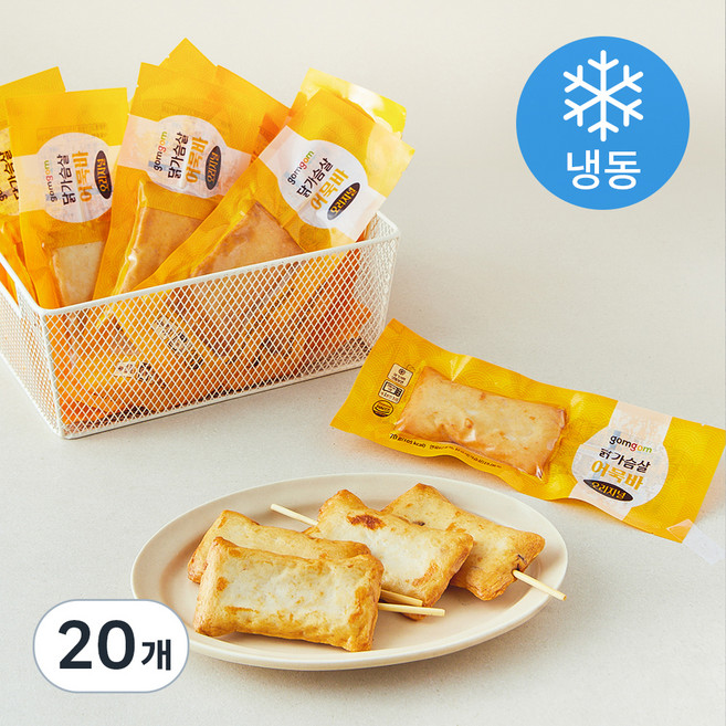 곰곰 닭가슴살 어묵바 오리지널 (냉동), 70g, 20개