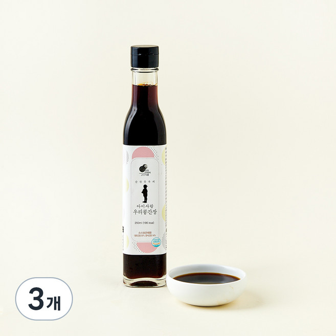 순창문옥례식품 아이사랑 우리콩간장, 250ml, 3개