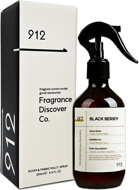 912 룸 앤 패브릭 멀티 스프레이 섬유향수, 블랙베리, 250ml, 1개