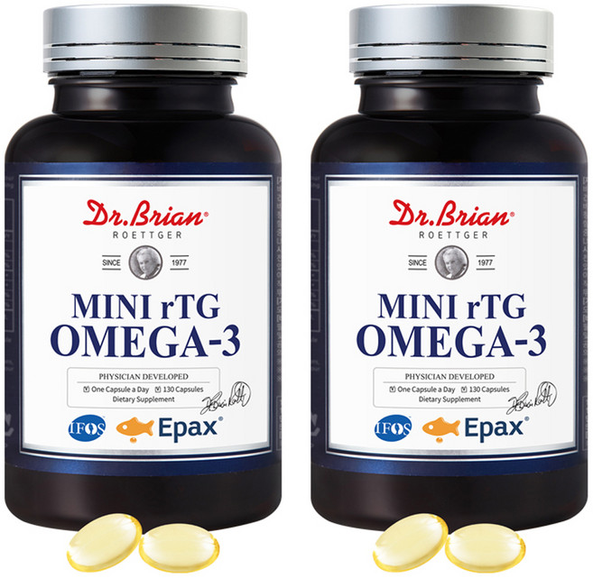 닥터브라이언 미니 rTG오메가 3X 2통 260캡슐, 130정, 2개