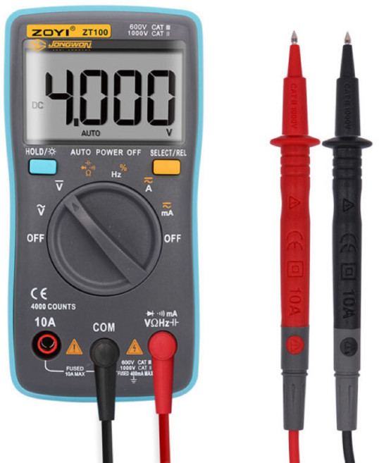 ZOYI 디지털 멀티테스터기 ZT100, 1개