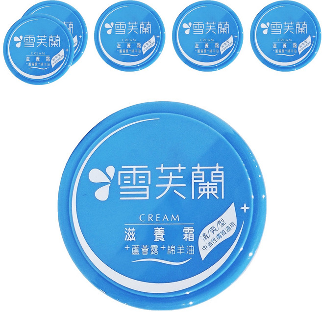 雪芙蘭滋養霜 清爽型 含蘆薈精華、綿羊油, 60g, 6罐
