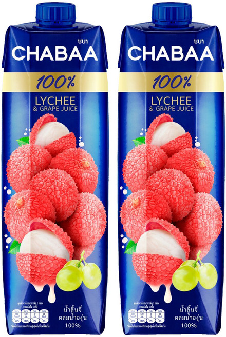CHABAA 啜吧 荔枝葡萄汁, 1L, 2瓶