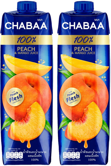 차바 복숭아 망고주스, 1L, 2개