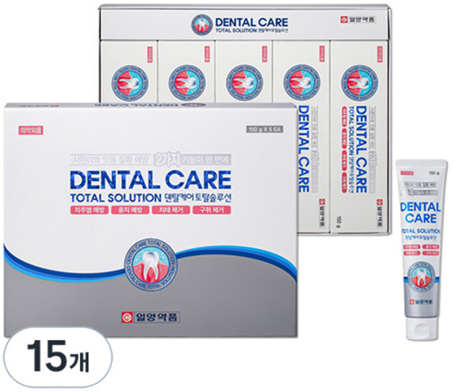 일양약품 덴탈케어 토탈솔루션 치약, 15개, 150g