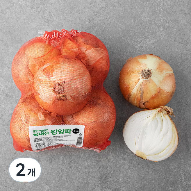 국내산 양파, 3kg(대), 2개