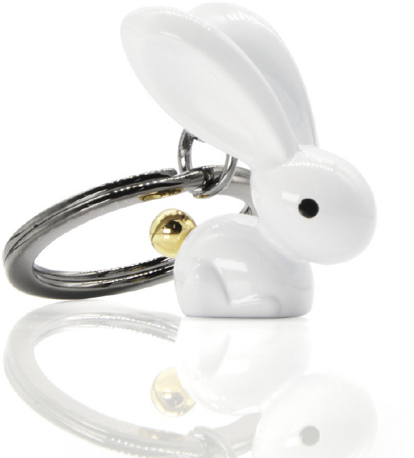 metalmorphose 鑰匙圈**, 1個, 白兔 白色