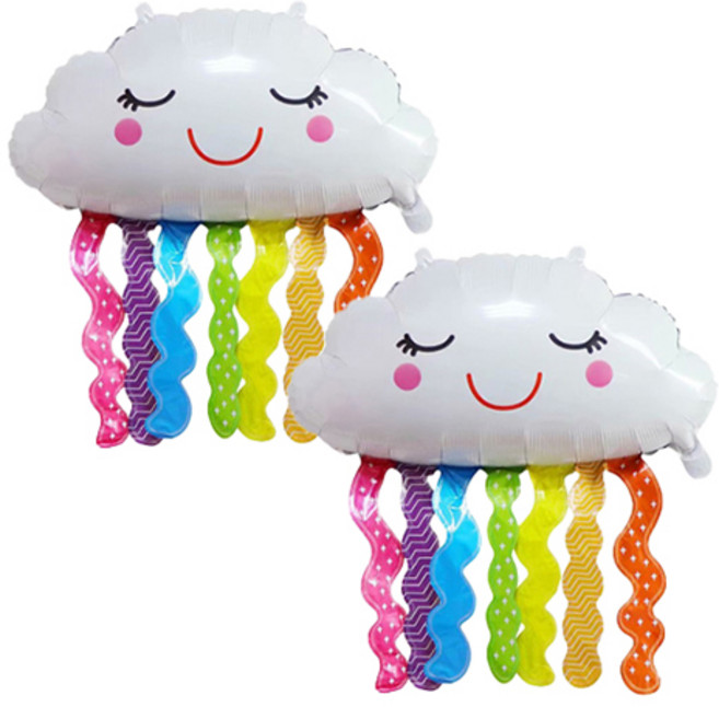 타이탄 잔치 파티 풍선, 프린지 레인보우, 2개