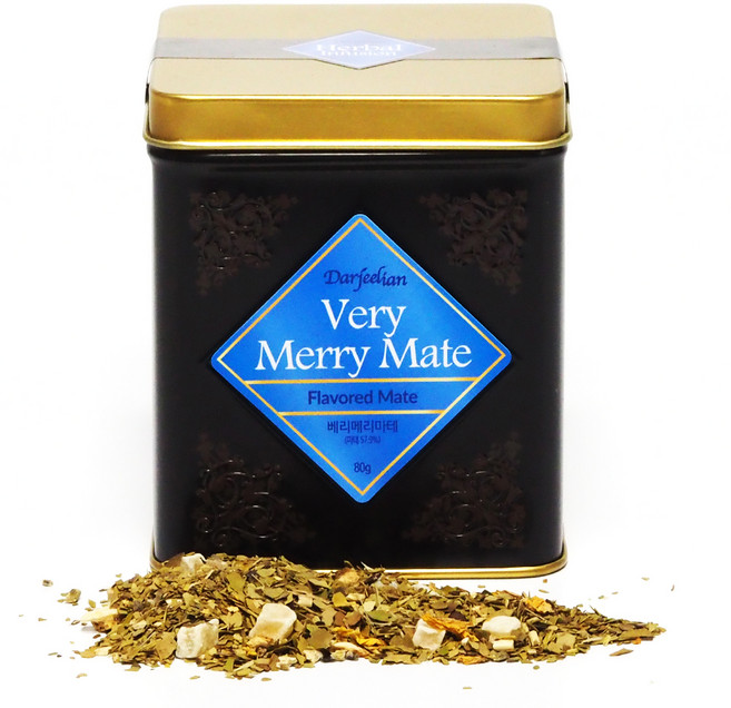 다질리언 베리메리마테 허브차 캔, 80g, 1개입, 1개