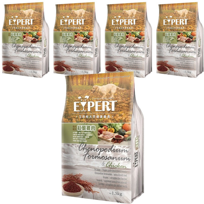 福壽實業 EXPERT 艾思柏 幼犬專用配方, 紅藜雞肉, 1.5kg, 5袋