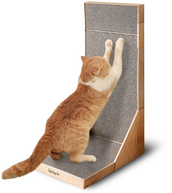 딩동펫 고양이 벽면형 스크래쳐, 혼합 색상, 1개