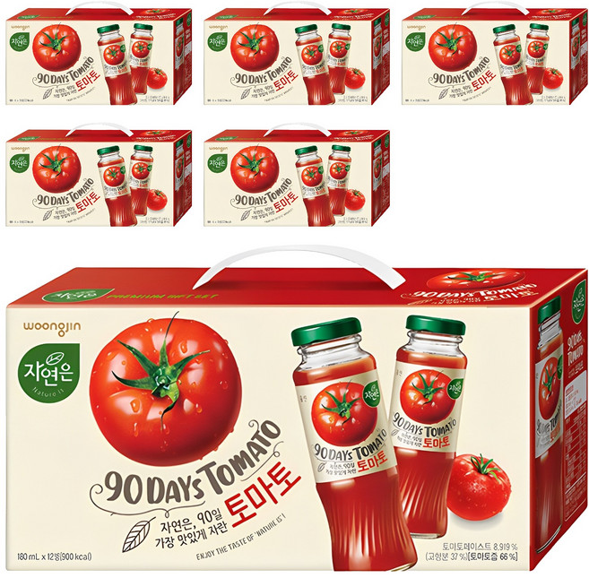 자연은 90일 토마토, 180ml, 72개